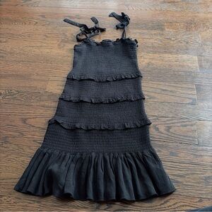 Katie J NYC Black Tiered Dress